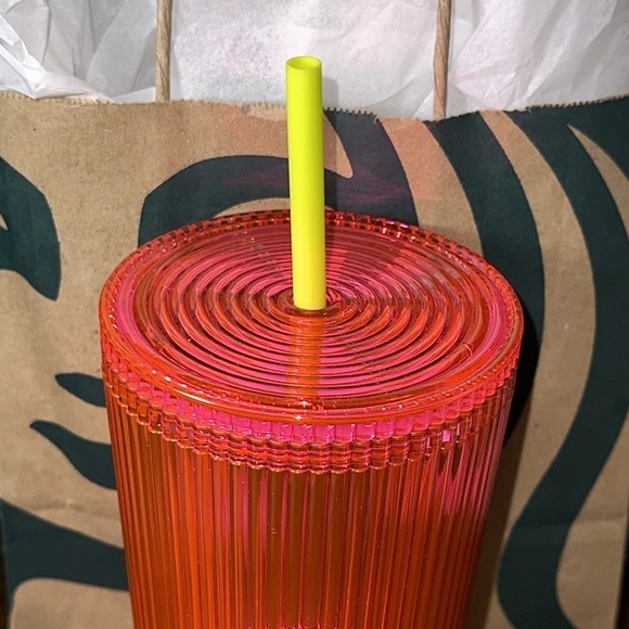 NWT 2023 Starbucks Coffee Summer Bright Barbie Pink 24oz Venti Cold Cup Tumbler - Picture 3 of 12